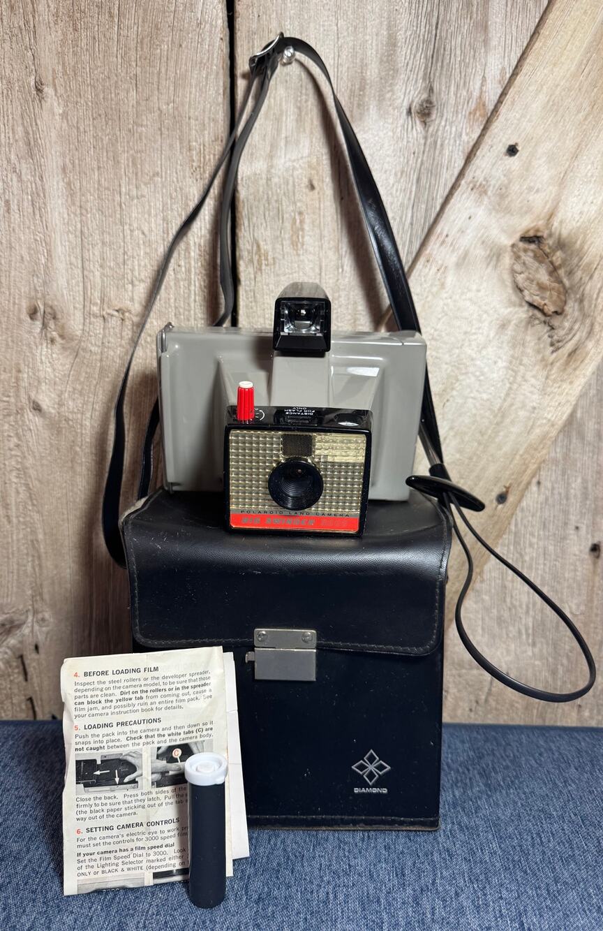 Vtg 60s Polaroid Big Swinger 3000 Beige Instant Camera Big Swinger Untested